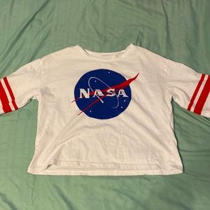 White NASA crop top!!
